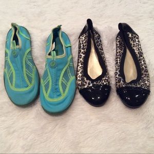 SIZE 5 (2) SWIMMING SHOES & DRESS SHOES